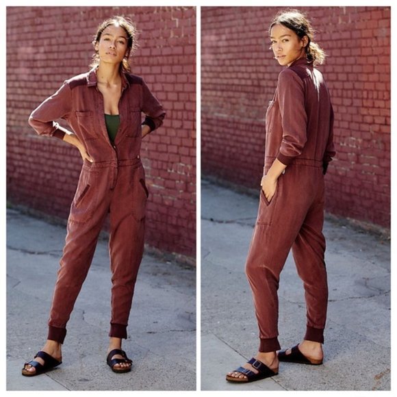 Free People Brown Jumpsuit - Picture 1 of 8